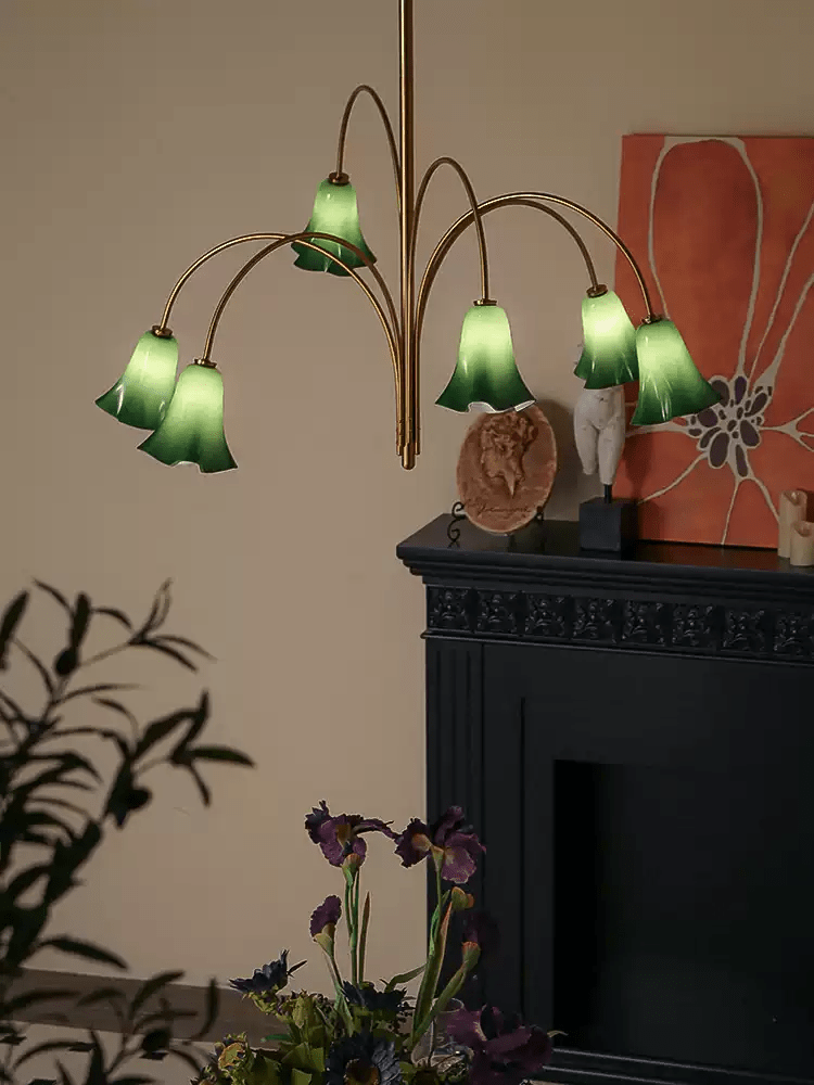 EmeraldBell Glass Pendant Chandelier - Blowlighting