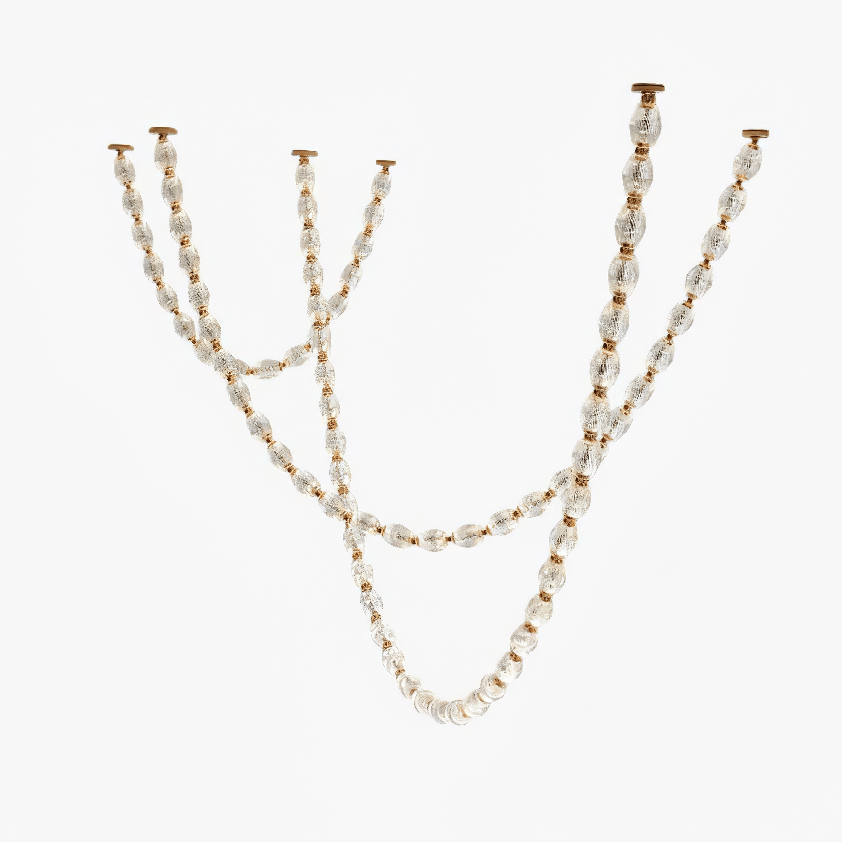 Pearlene Beaded Metal Chandelier - Blowlighting