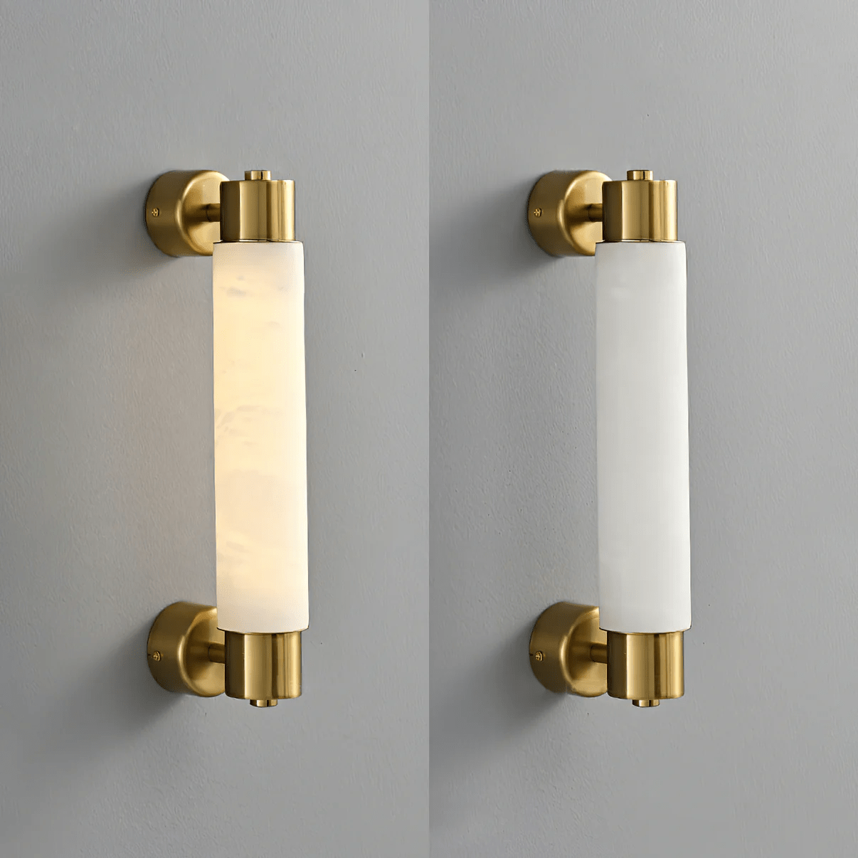Eurthaeth Alabaster Brass Wall Light - Blowlighting