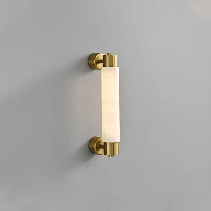 Eurthaeth Alabaster Brass Wall Light - Blowlighting