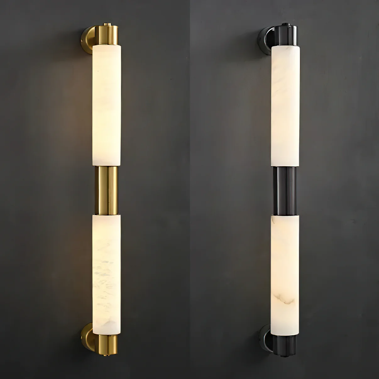 Eurthaeth Alabaster Brass Wall Light - Blowlighting
