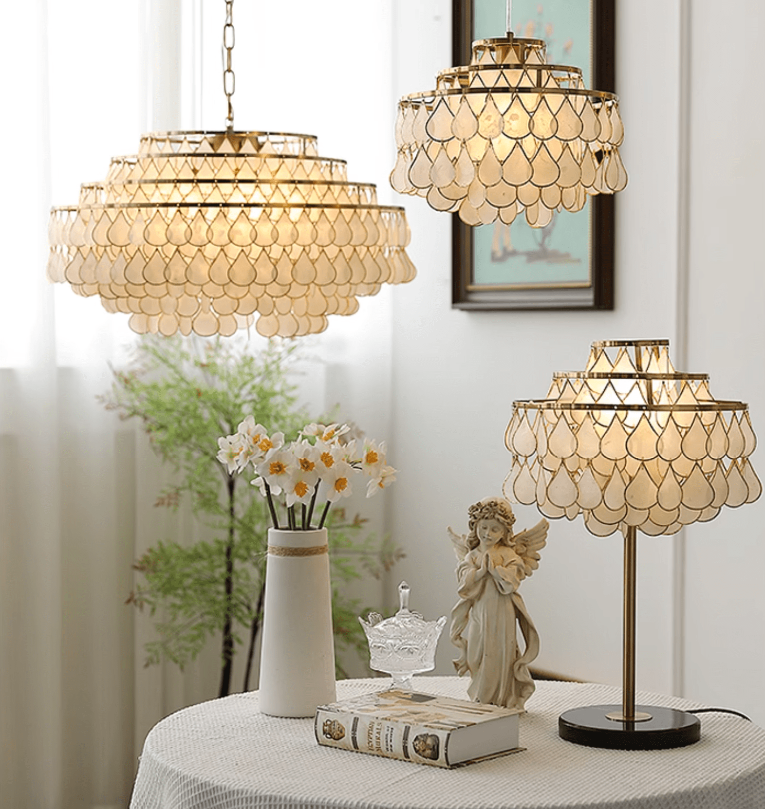 Teardrops Shell Table Lamp - Blowlighting