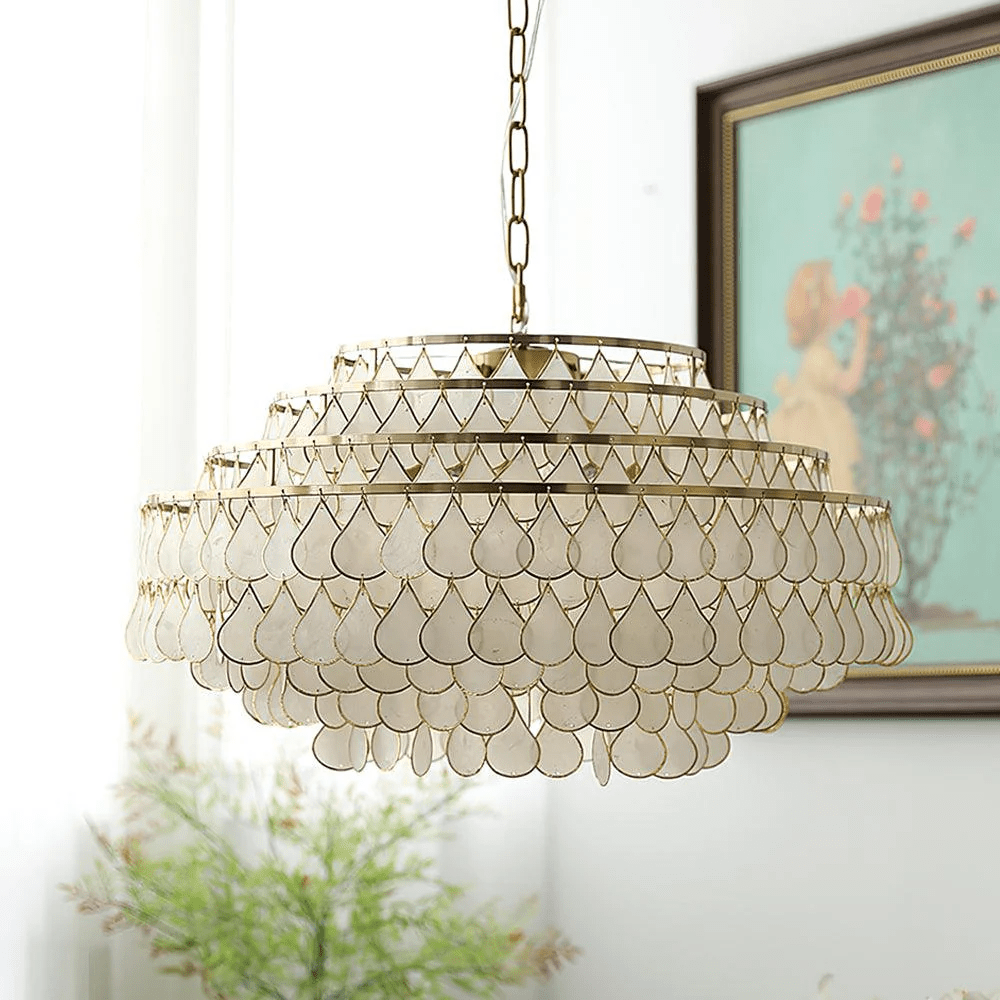 Teardrops Shell Chandelier - Blowlighting