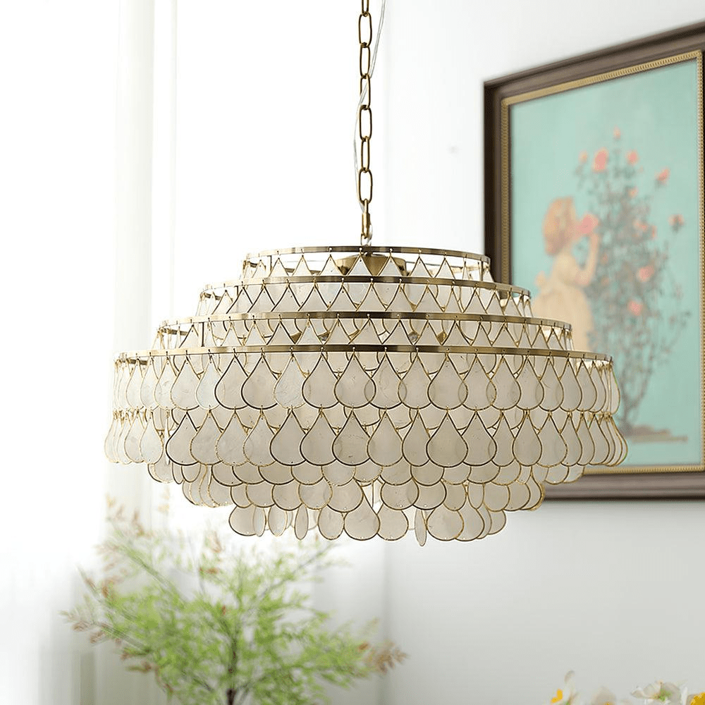 Teardrops Shell Chandelier - Blowlighting