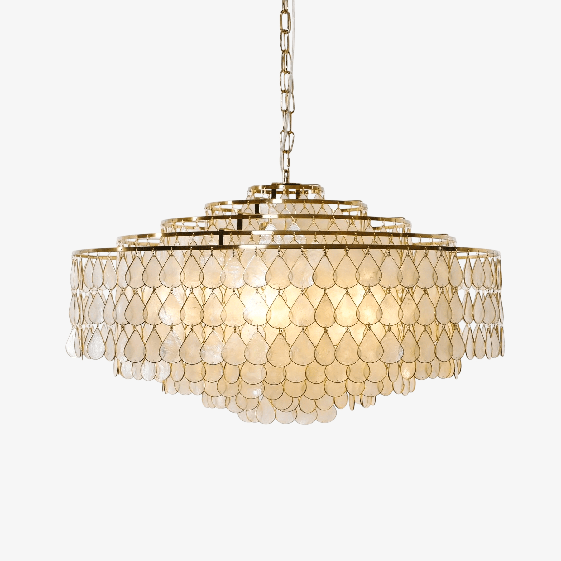 Teardrops Shell Chandelier - Blowlighting