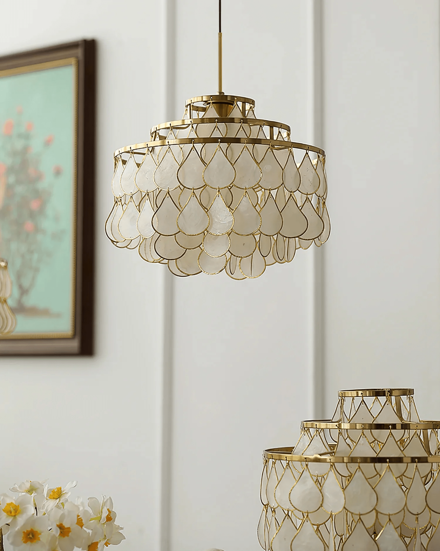 Teardrops Shell Chandelier - Blowlighting