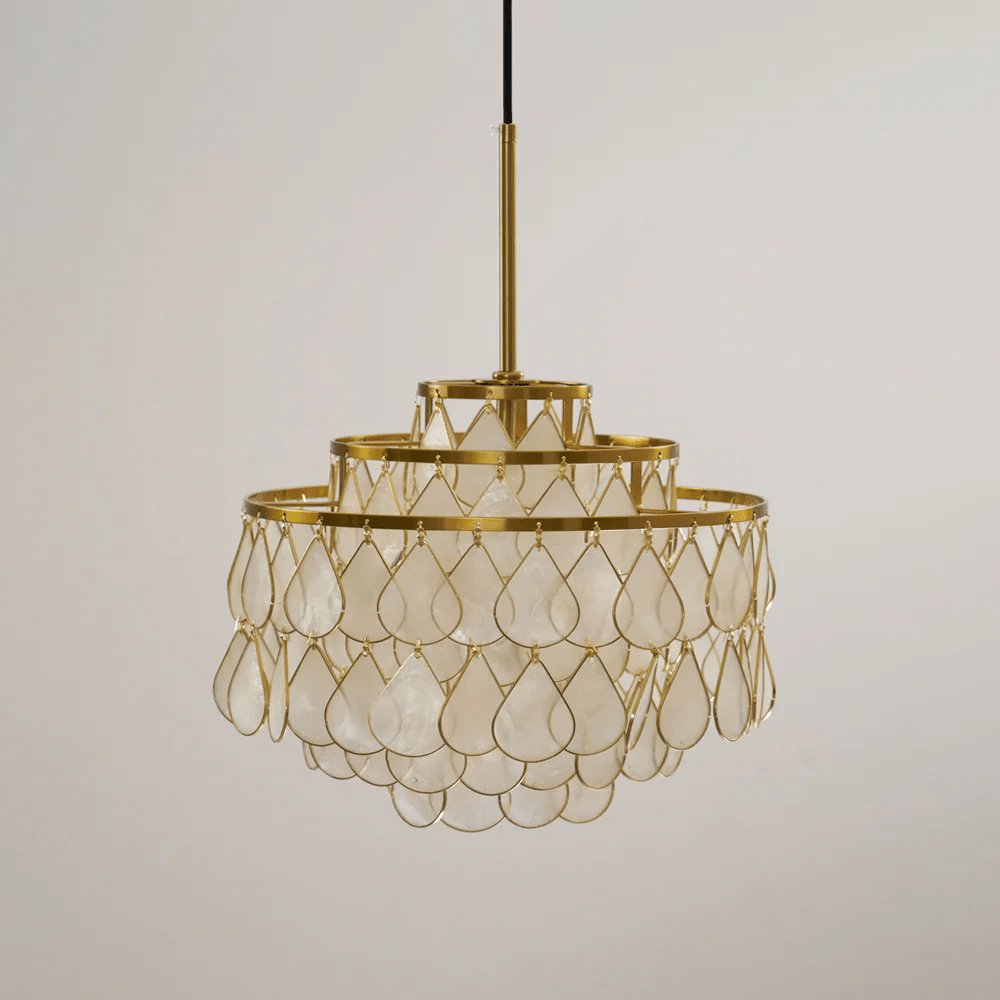 Teardrops Shell Chandelier - Blowlighting