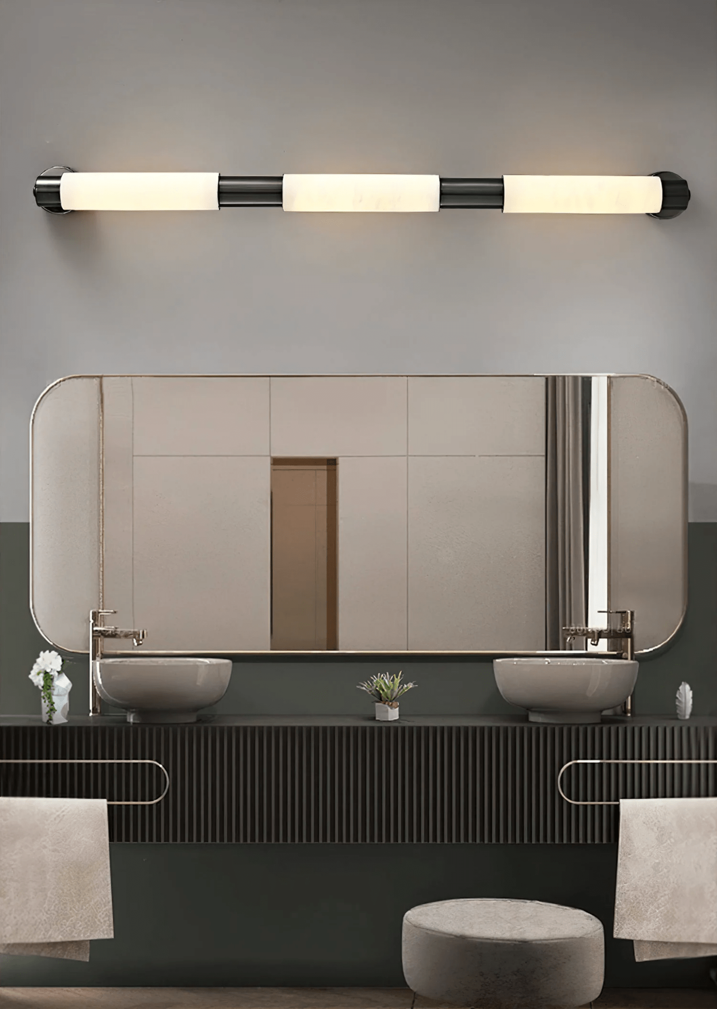 Eurthaeth Alabaster Brass Wall Light - Blowlighting