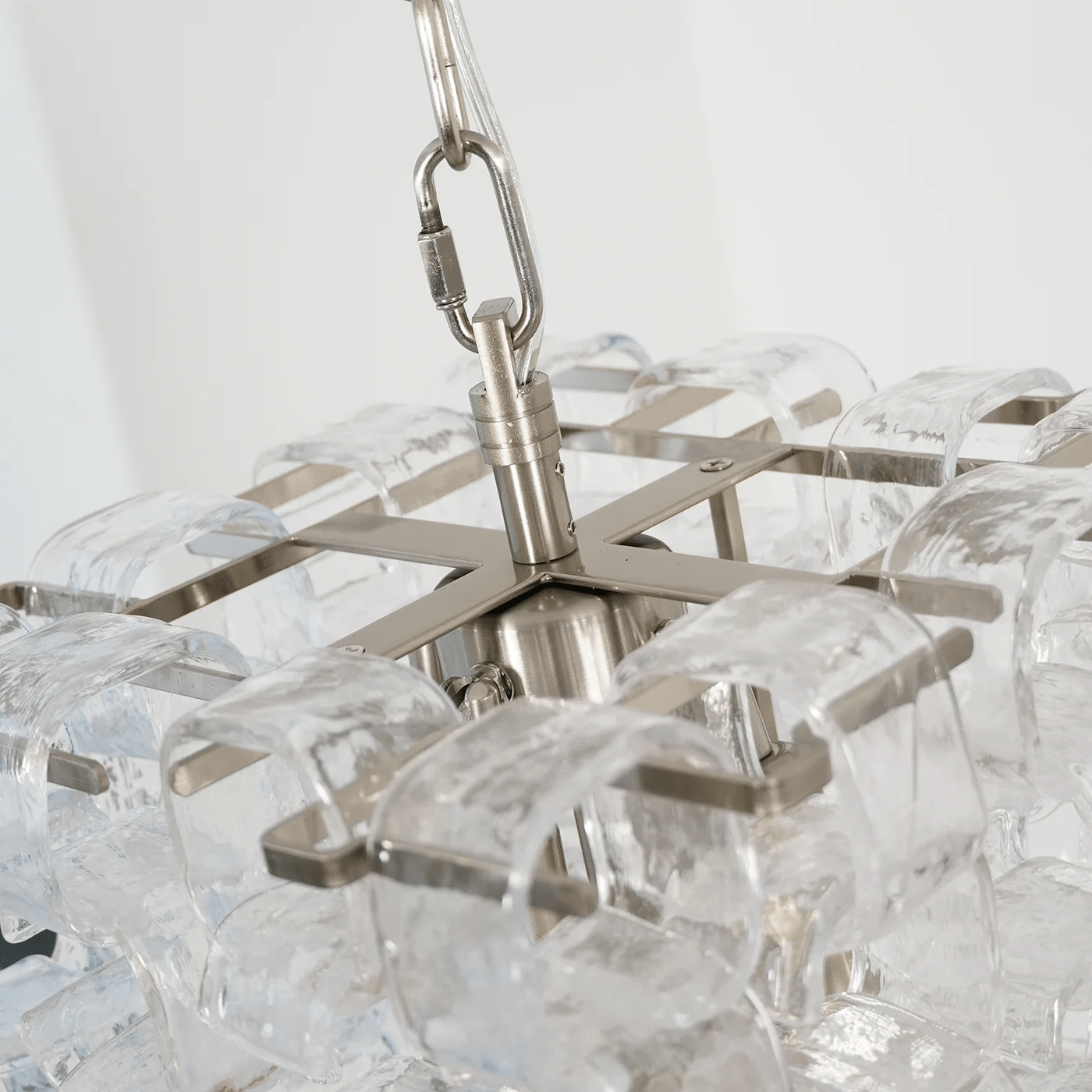 Aurora Chandelier Murano Glass Interlocking Geometric - Blowlighting