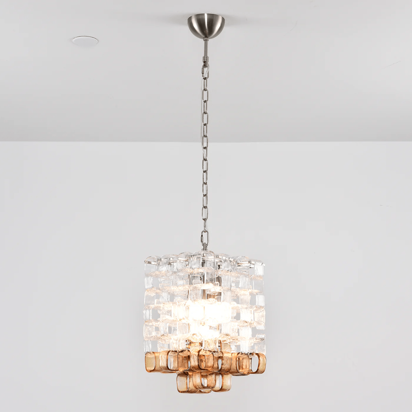 Aurora Chandelier Murano Glass Interlocking Geometric - Blowlighting
