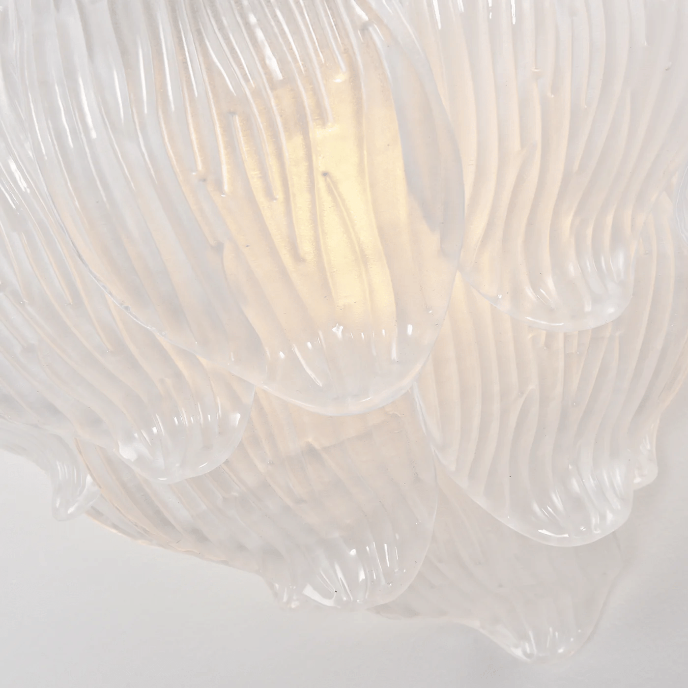 Aurora Wall Lamp Murano Glass Petal Frosted Cascading - Blowlighting