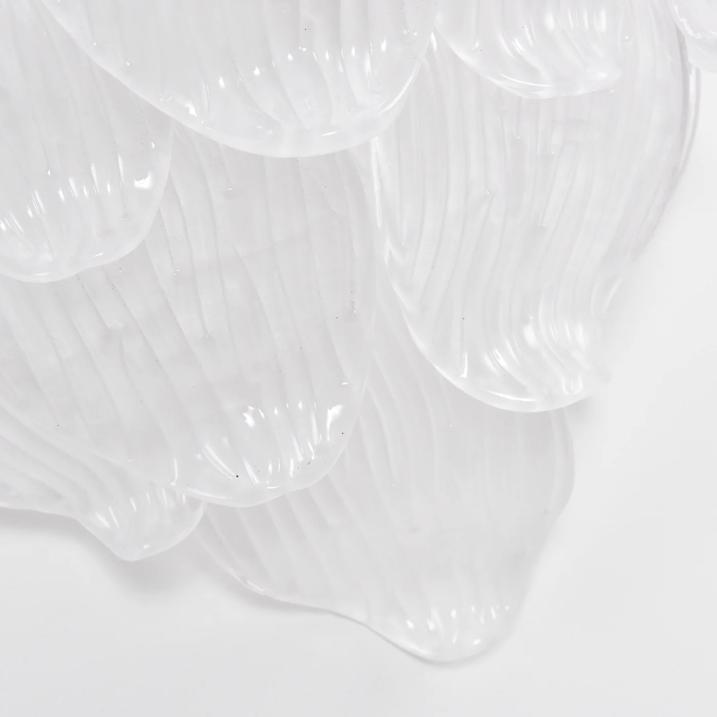 Aurora Wall Lamp Murano Glass Petal Frosted Cascading - Blowlighting