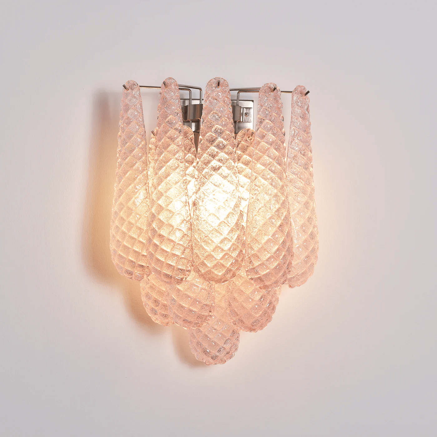 Aurora Wall Lamp Pink Teardrop Glass Floral Artistic - Blowlighting