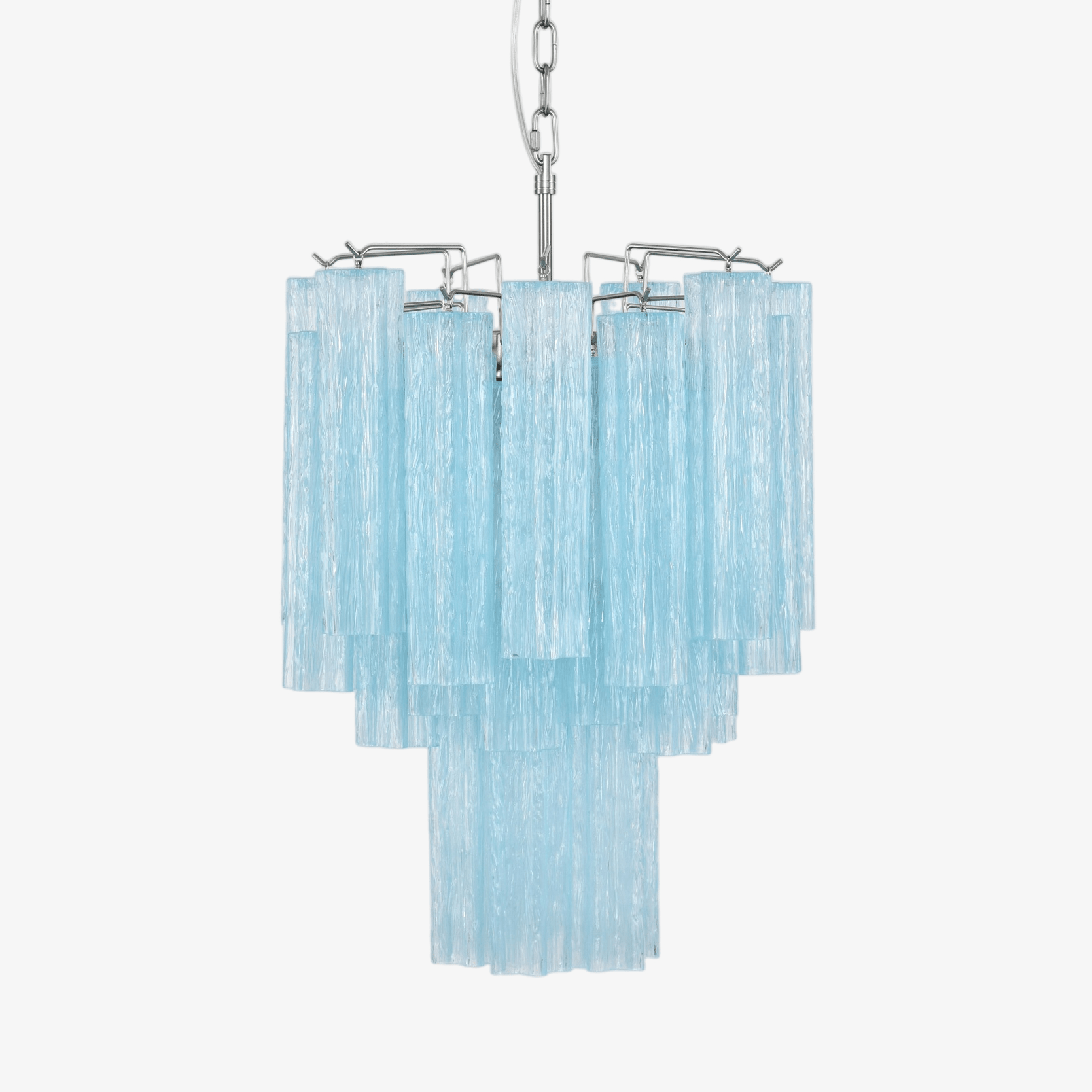Aurora Chandelier Azzura Murano Glass Tube Coastal - Blowlighting