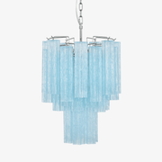 Aurora Chandelier Azzura Murano Glass Tube Coastal - Blowlighting