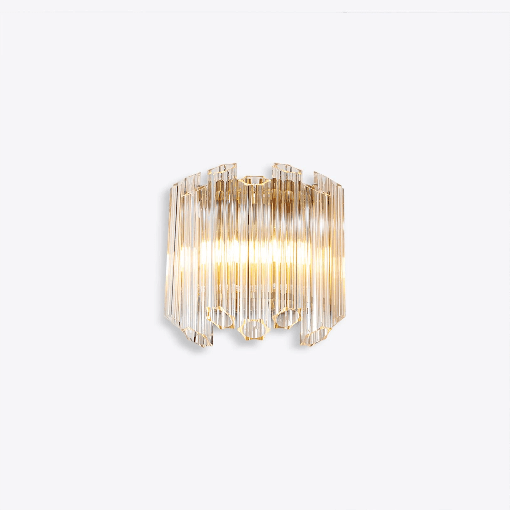 Aurora Wall Lamp Clear Murano Glass Tube Cascade - Blowlighting