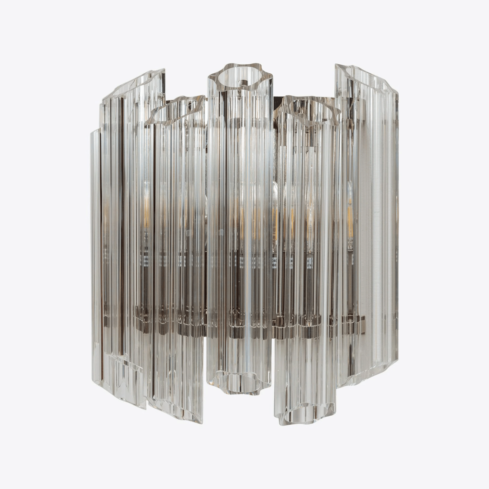 Aurora Wall Lamp Clear Murano Glass Tube Cascade - Blowlighting
