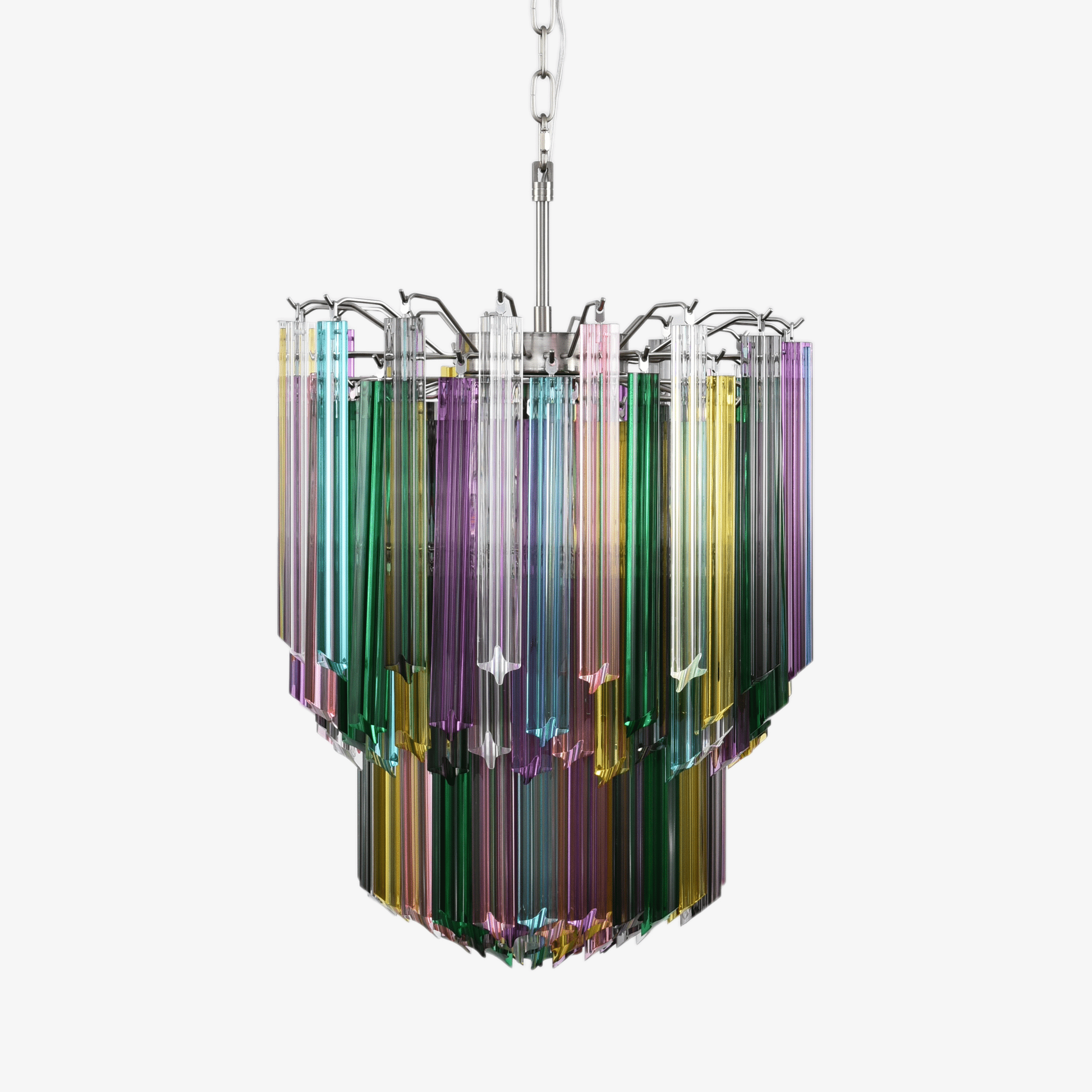 Aurora Chandelier Murano Glass Colorful Prism - Blowlighting
