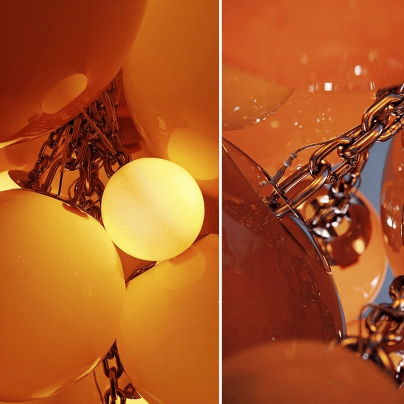 Aurora Chandelier Murano Glass Grape Cluster Art Deco - Blowlighting