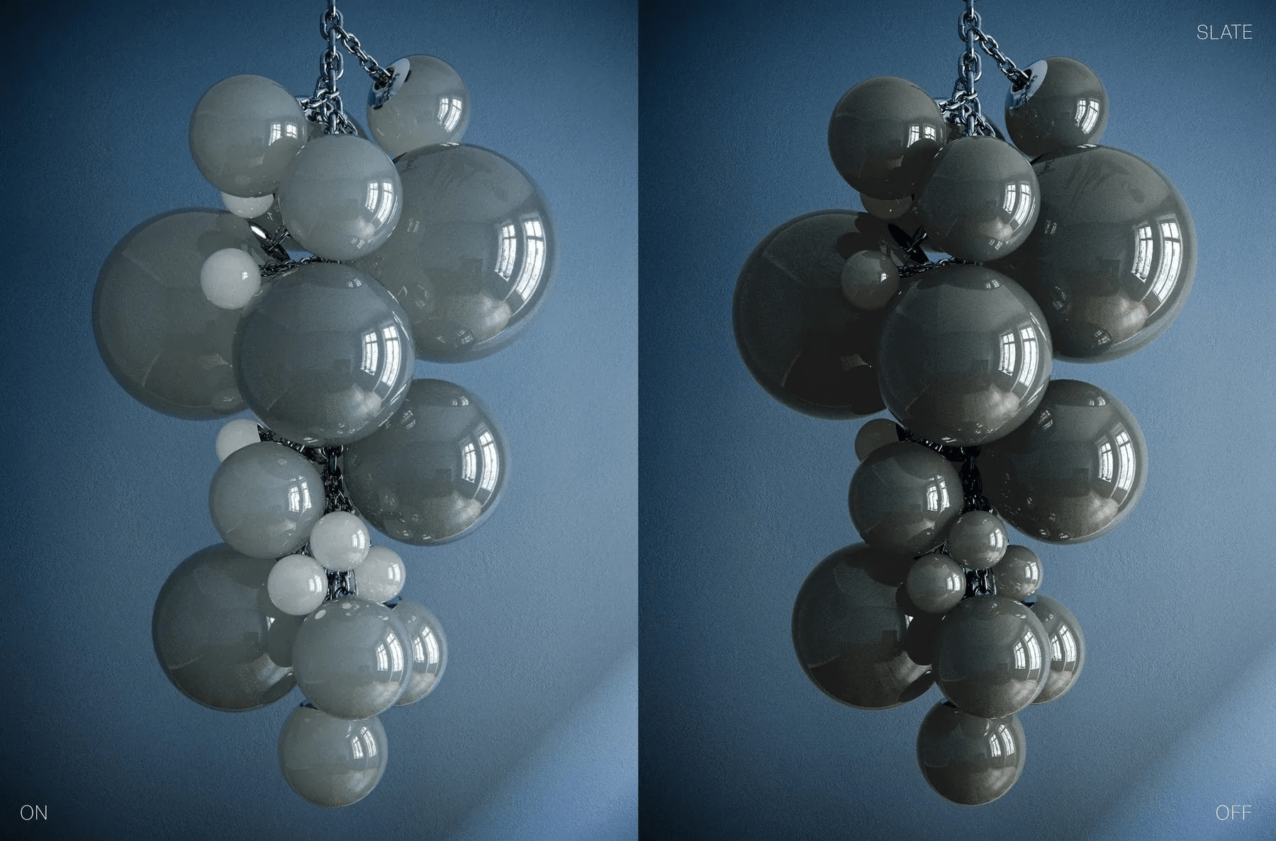 Aurora Chandelier Murano Glass Grape Cluster Art Deco - Blowlighting