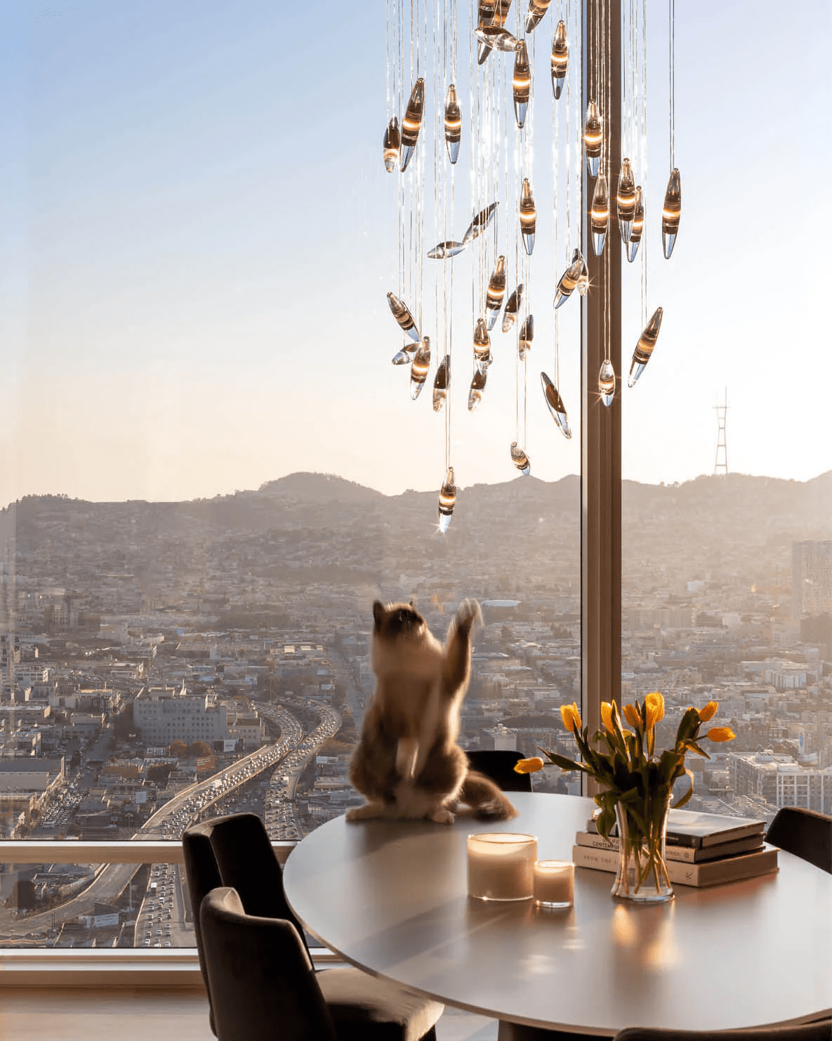 Moonlight Whispers Chandelier - Blowlighting