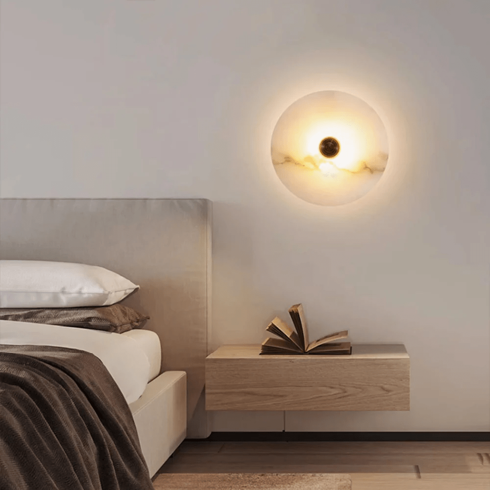 Selene Minimalist Alabaster Ceiling Light - Blowlighting