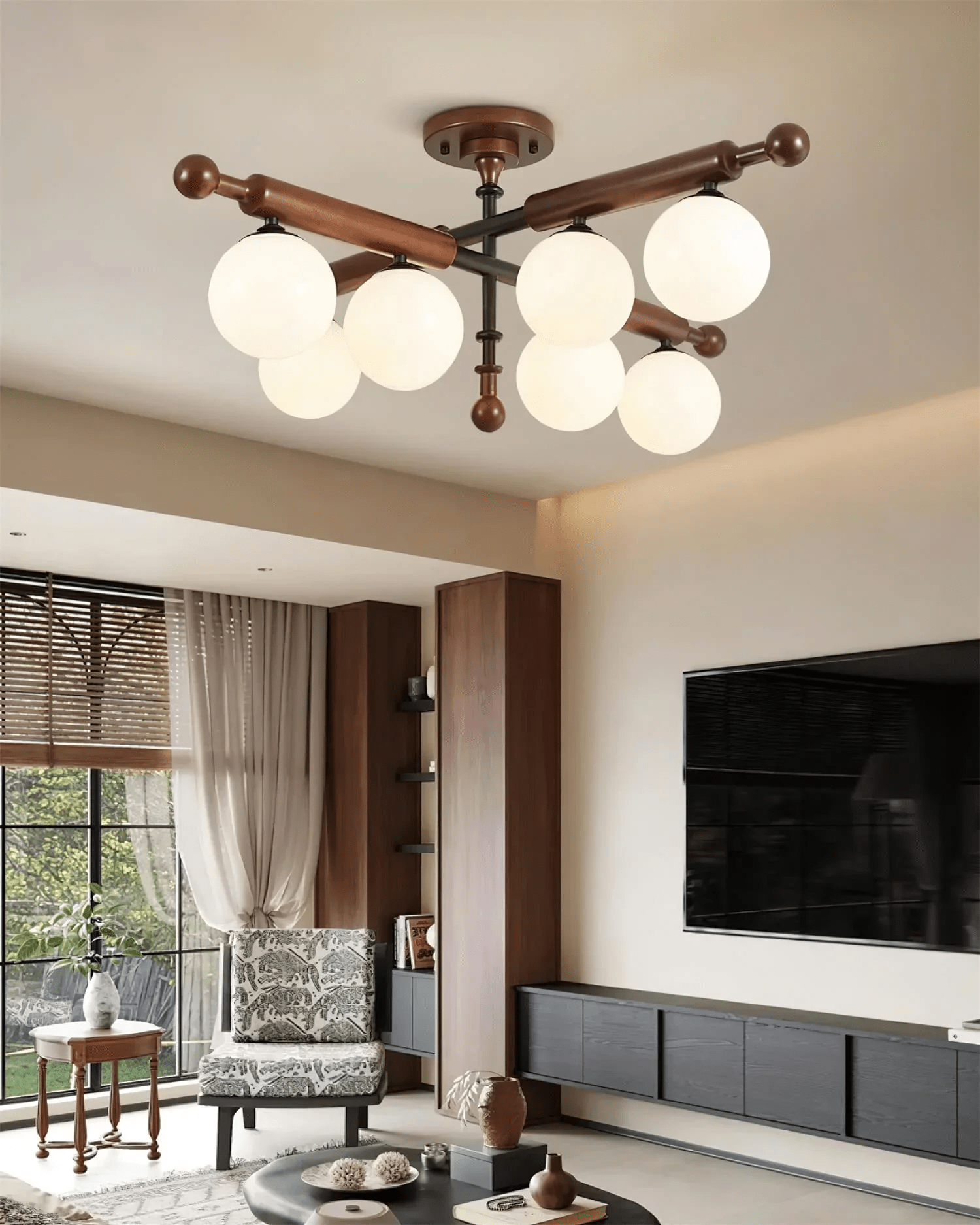 Rusticana Crossbeam Wood Ceiling Light - Blowlighting