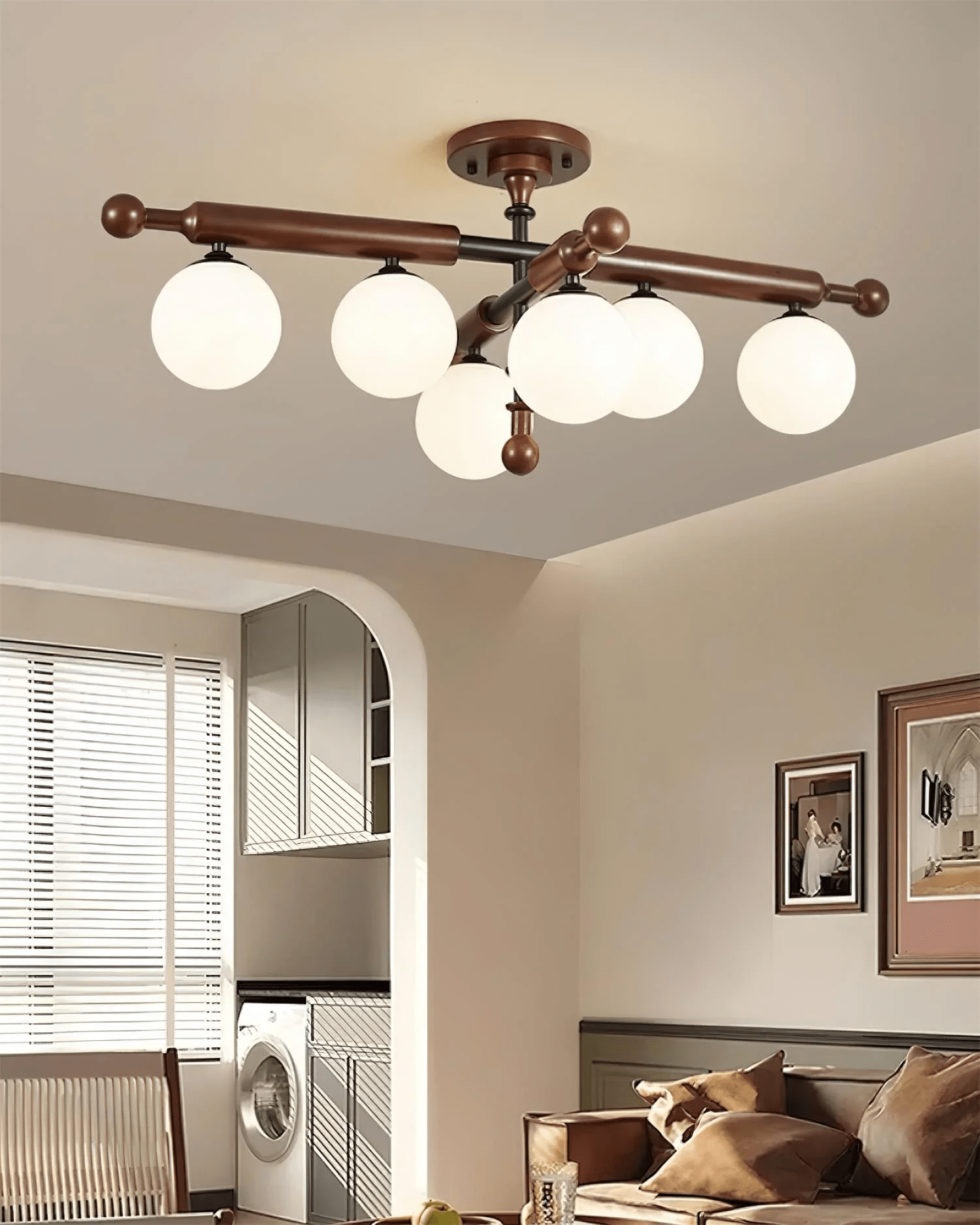 Rusticana Crossbeam Wood Ceiling Light - Blowlighting