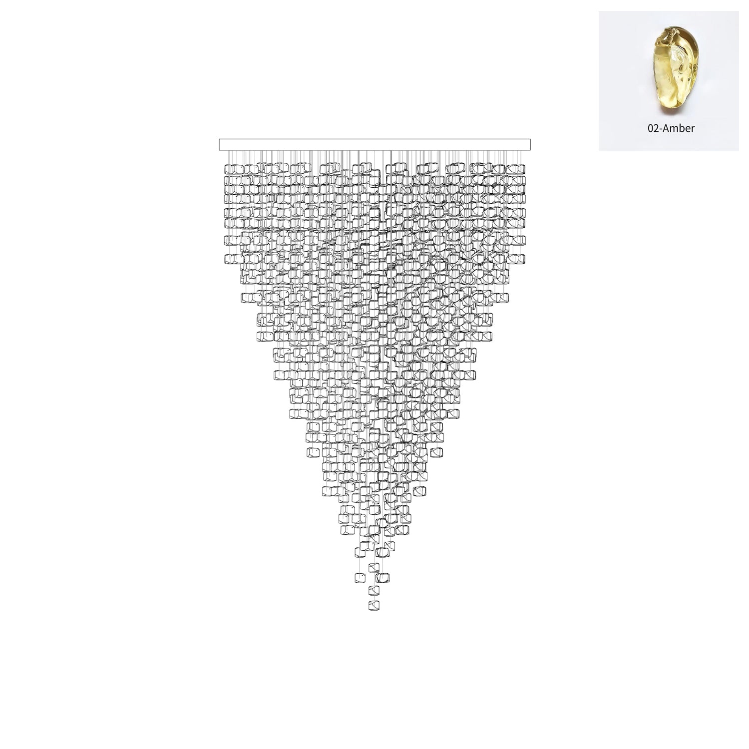 Veshaa Postmodern Luxury Stone Crystal Chandelier - Blowlighting