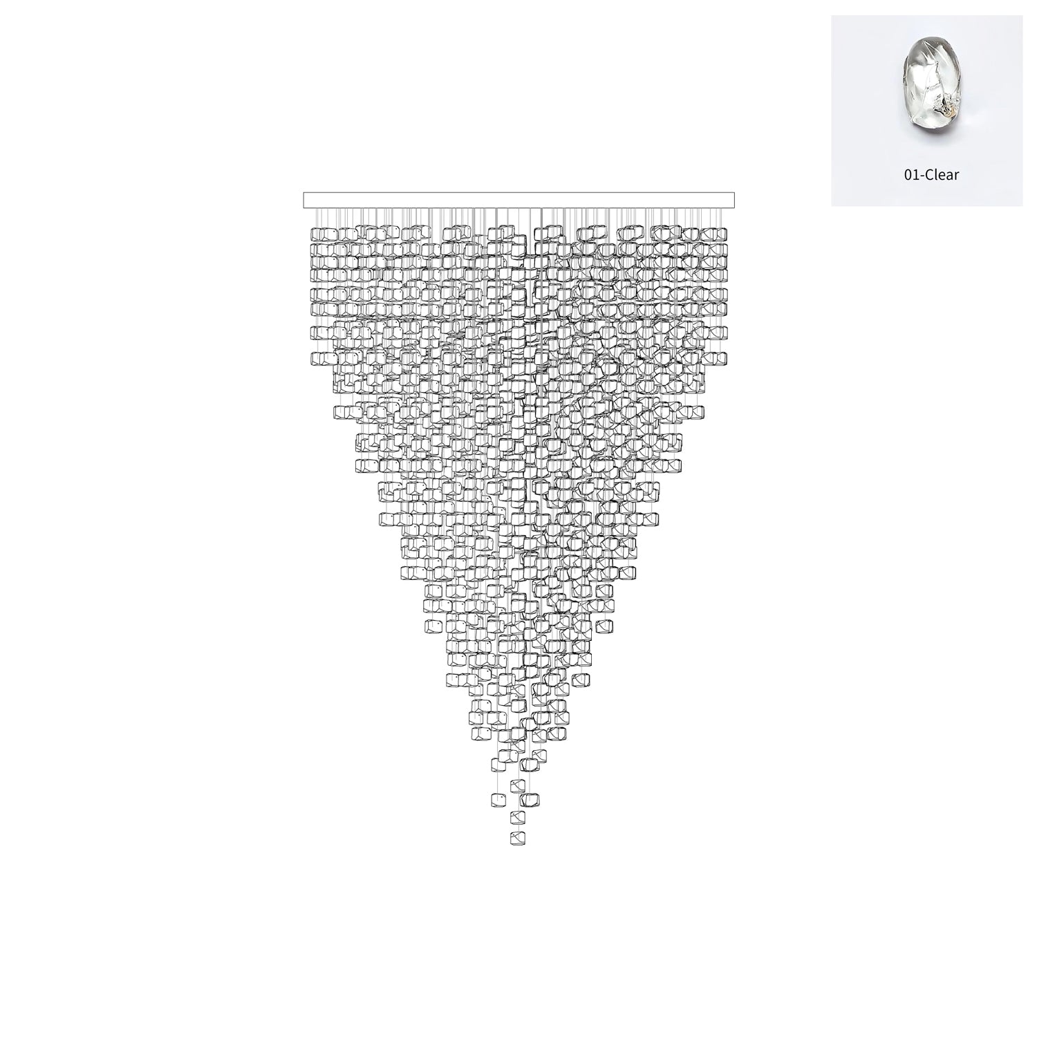 Veshaa Postmodern Luxury Stone Crystal Chandelier - Blowlighting