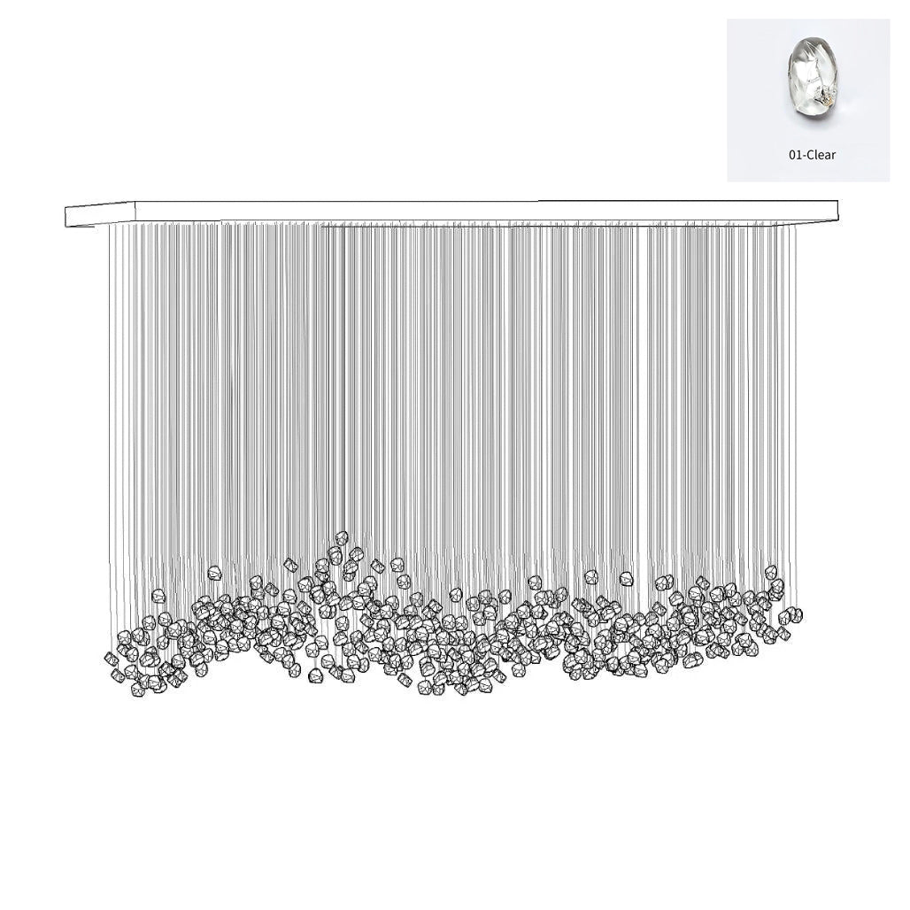 Veshaa Postmodern Luxury Stone Crystal Chandelier - Blowlighting