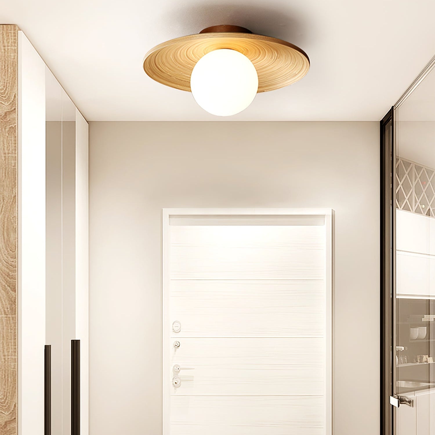 Soluna Wood Ceiling Light - Blowlighting