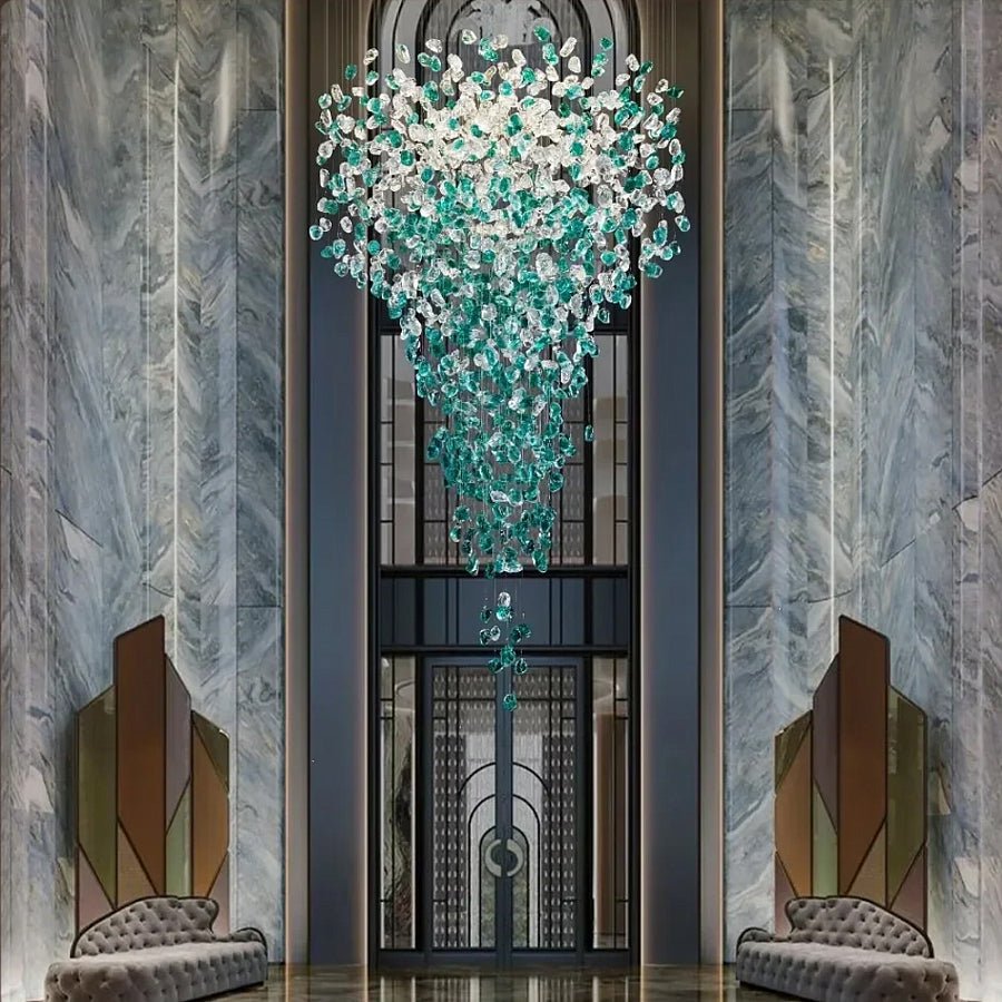 Veshaa Postmodern Luxury Stone Crystal Chandelier - Blowlighting