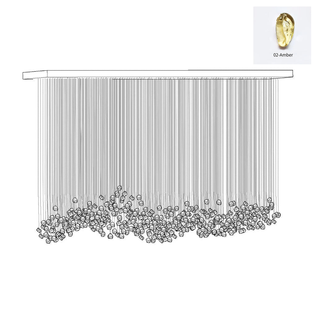 Veshaa Postmodern Luxury Stone Crystal Chandelier - Blowlighting