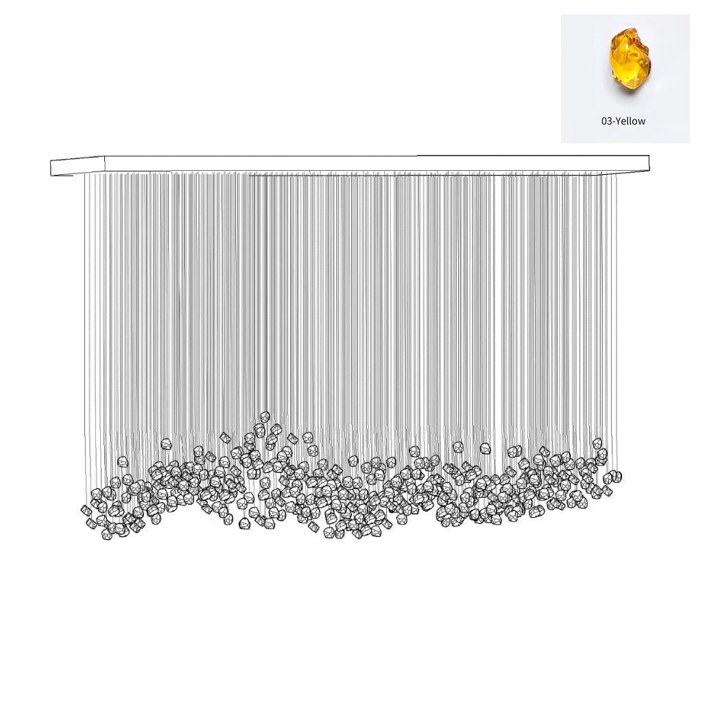 Veshaa Postmodern Luxury Stone Crystal Chandelier - Blowlighting