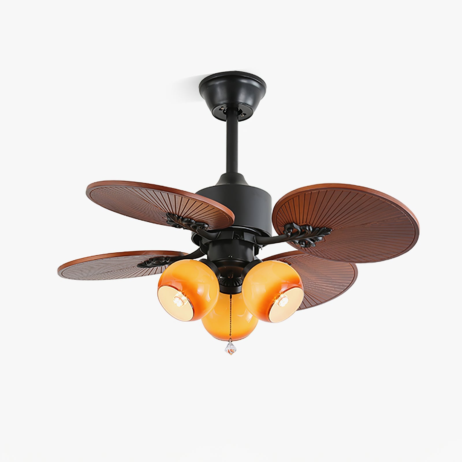 Solara Tropical Glass Ceiling Fan Light - Blowlighting