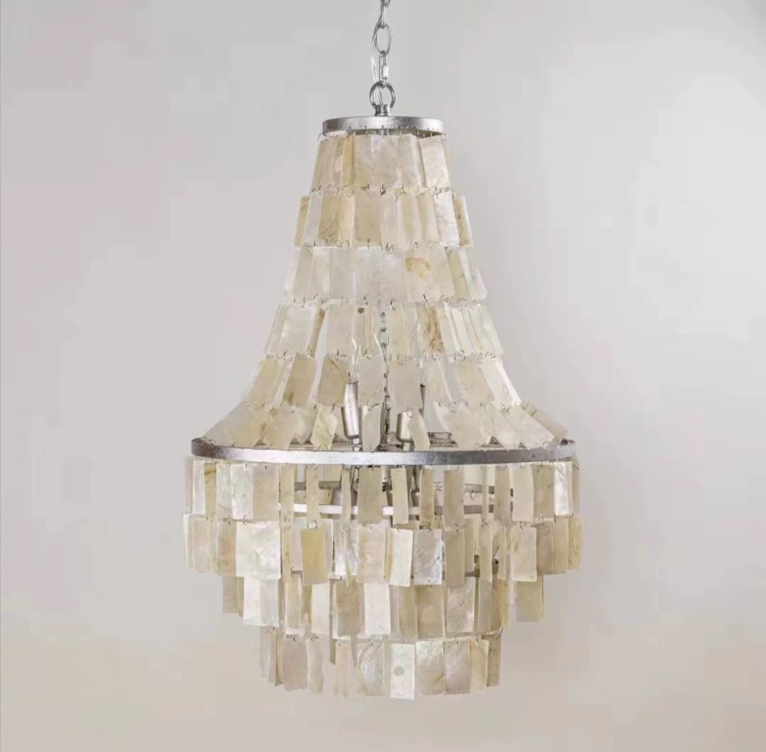Aurora Chandelier Boho Shell Tiered - Blowlighting