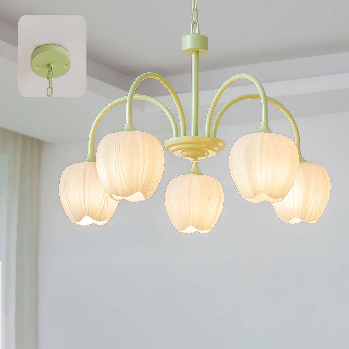 Tulip Matcha Chandelier - Blowlighting