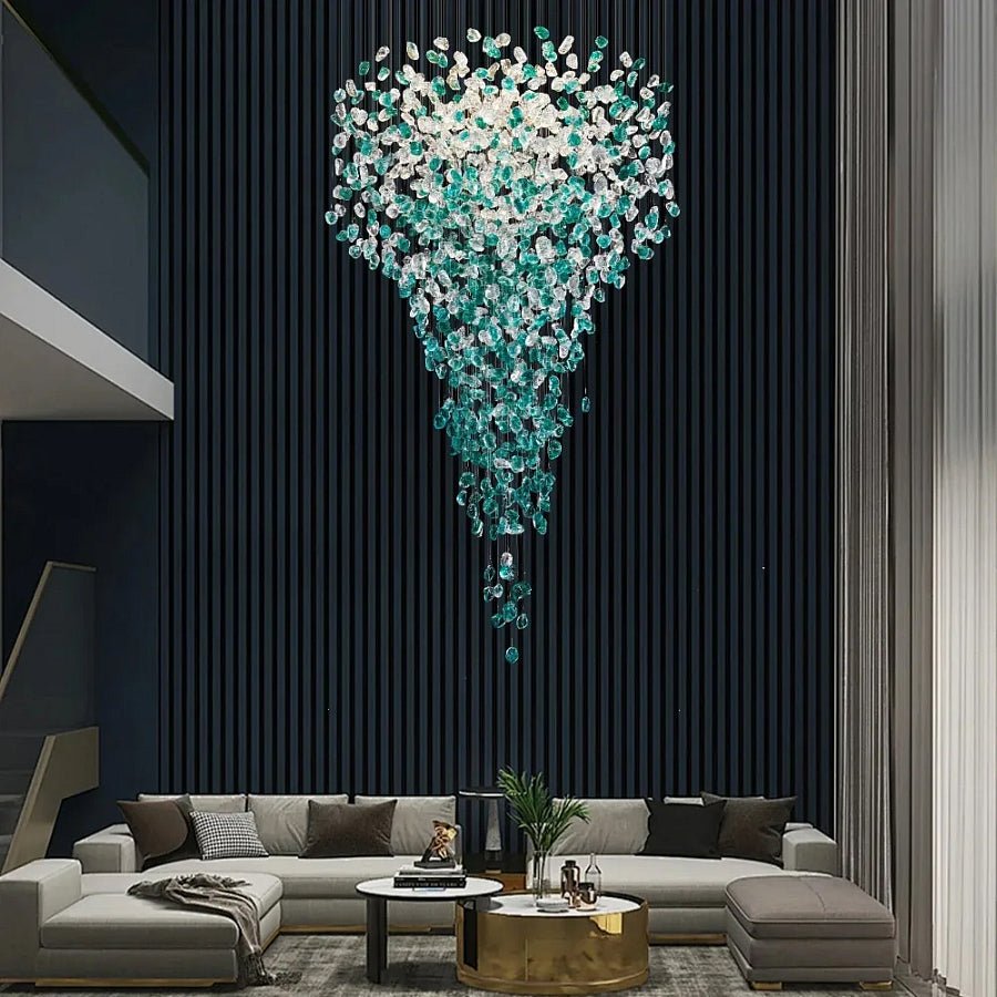 Veshaa Postmodern Luxury Stone Crystal Chandelier - Blowlighting
