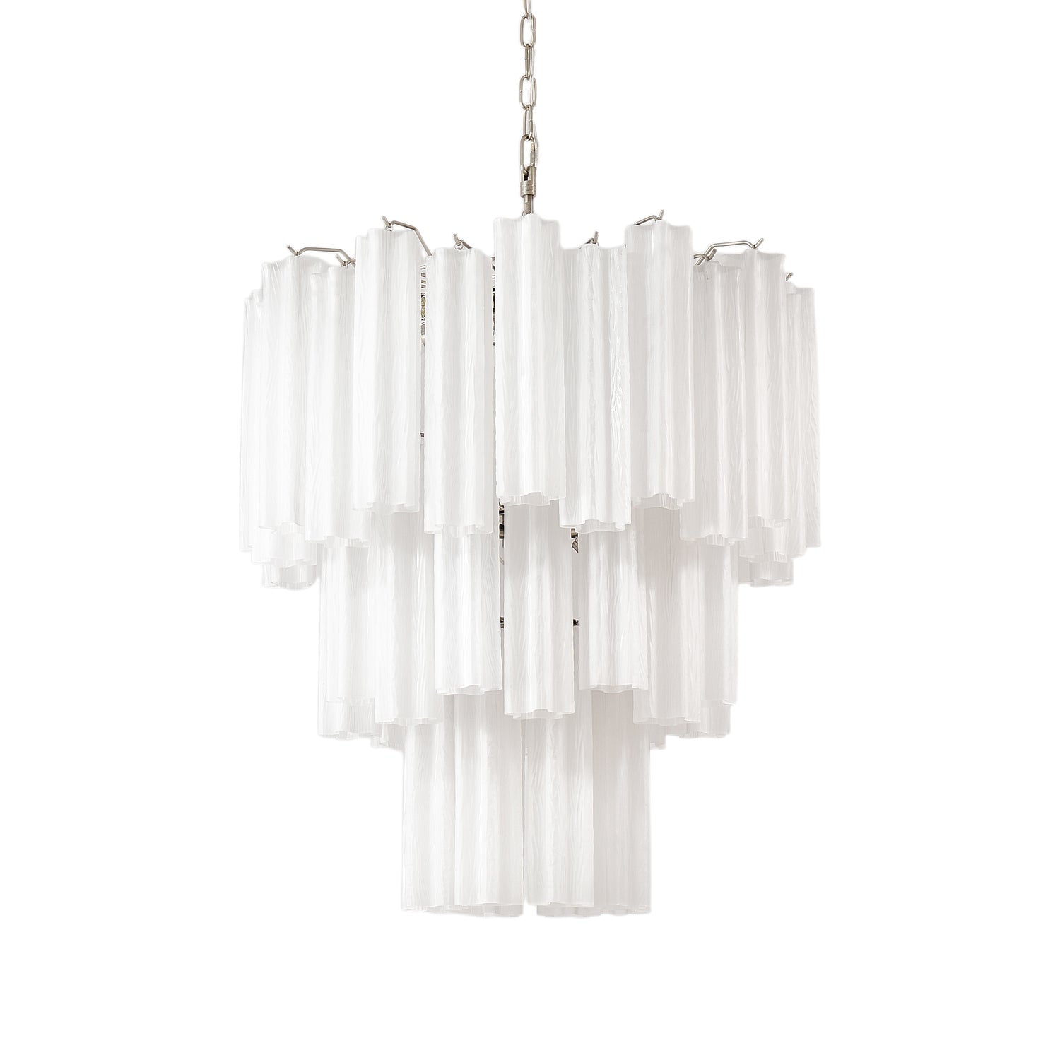 Aurora Chandelier Frosted Glass Tubes Layered Minimalist - Blowlighting