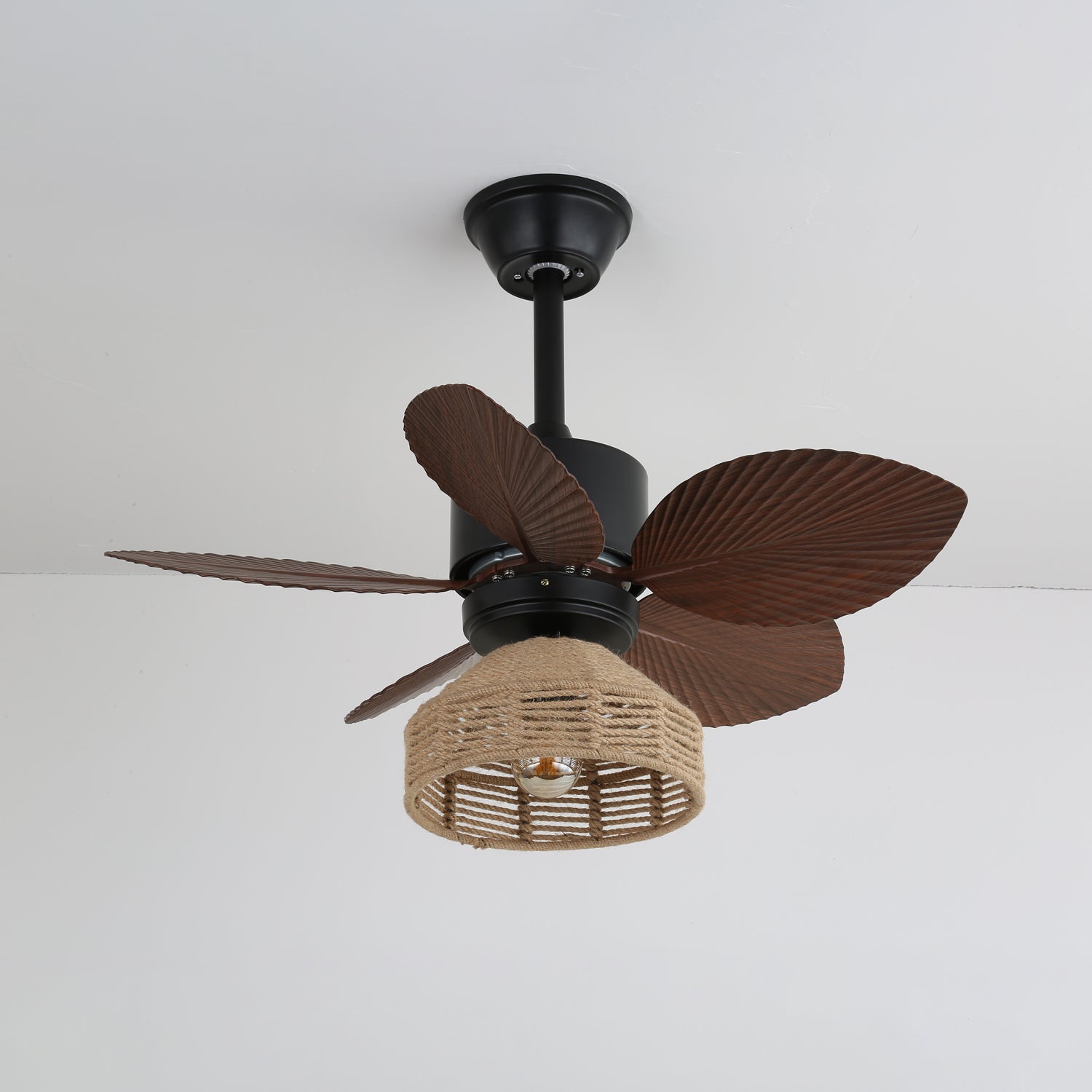 Rivora Tropical Rattan Ceiling Fan Light - Blowlighting