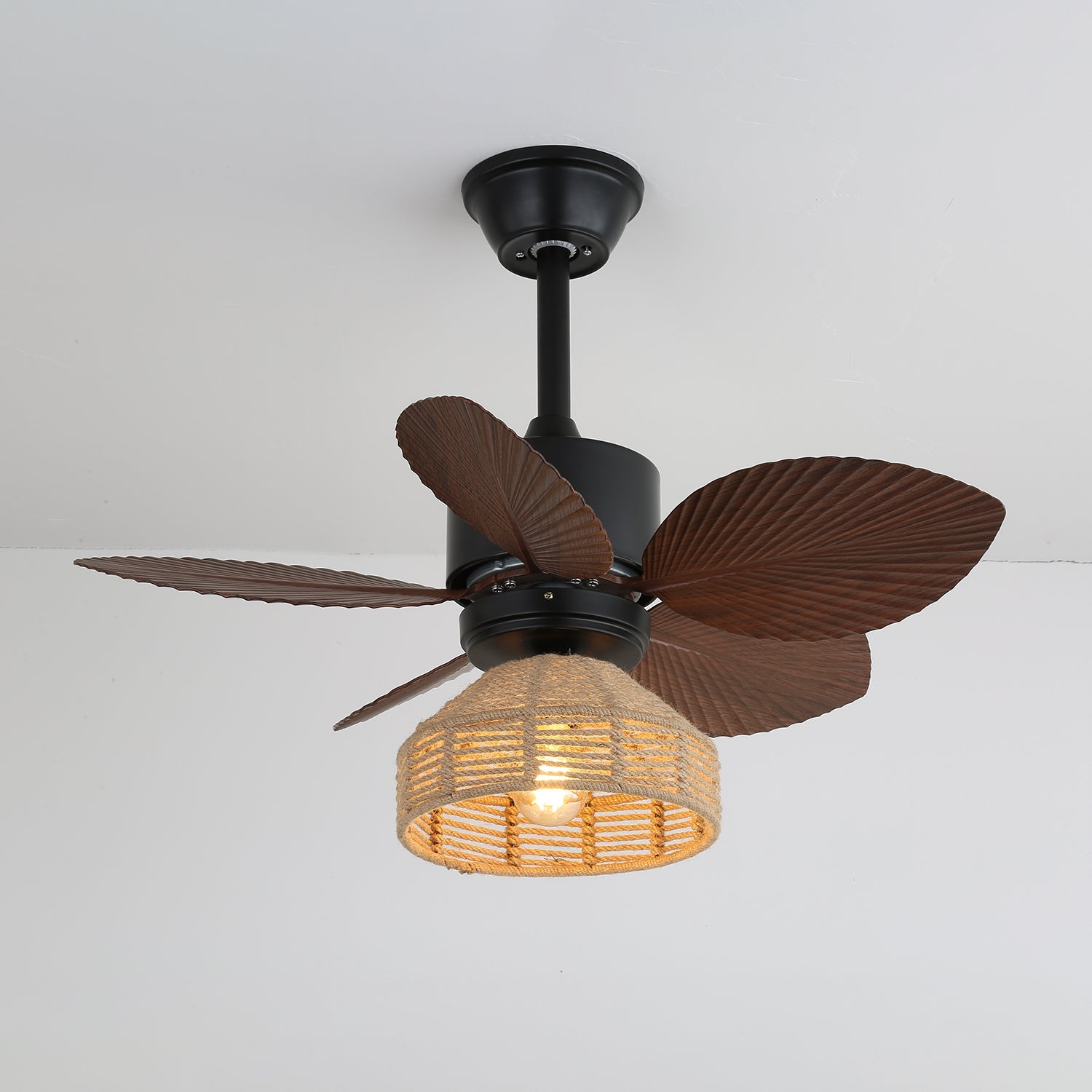Rivora Tropical Rattan Ceiling Fan Light - Blowlighting