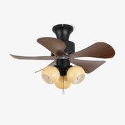 Lunara Vintage Wood Ceiling Fan Light - Blowlighting