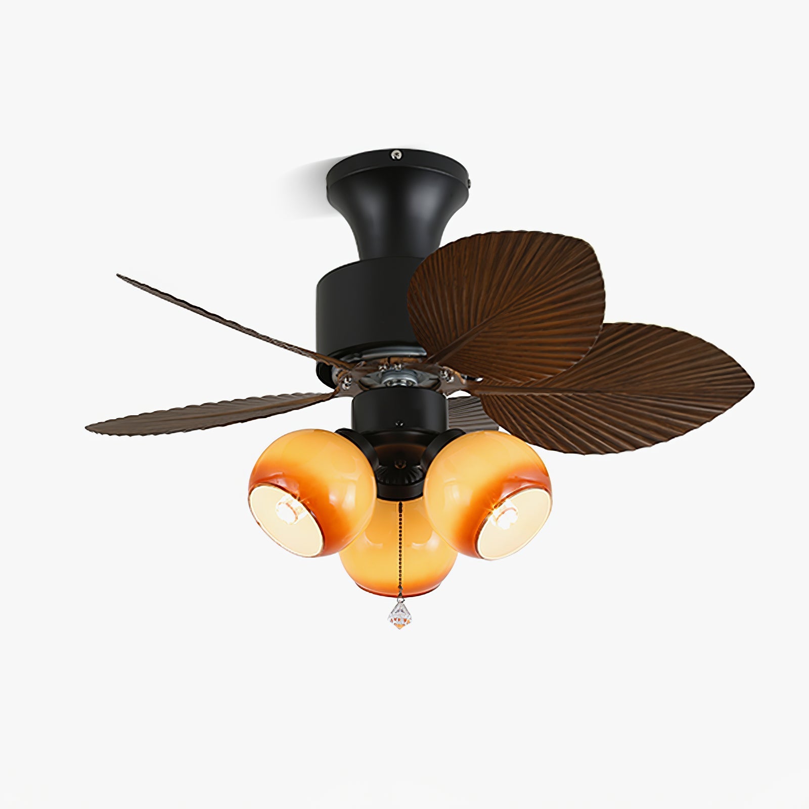 Liora Tropical Glass Ceiling Fan Light - Blowlighting