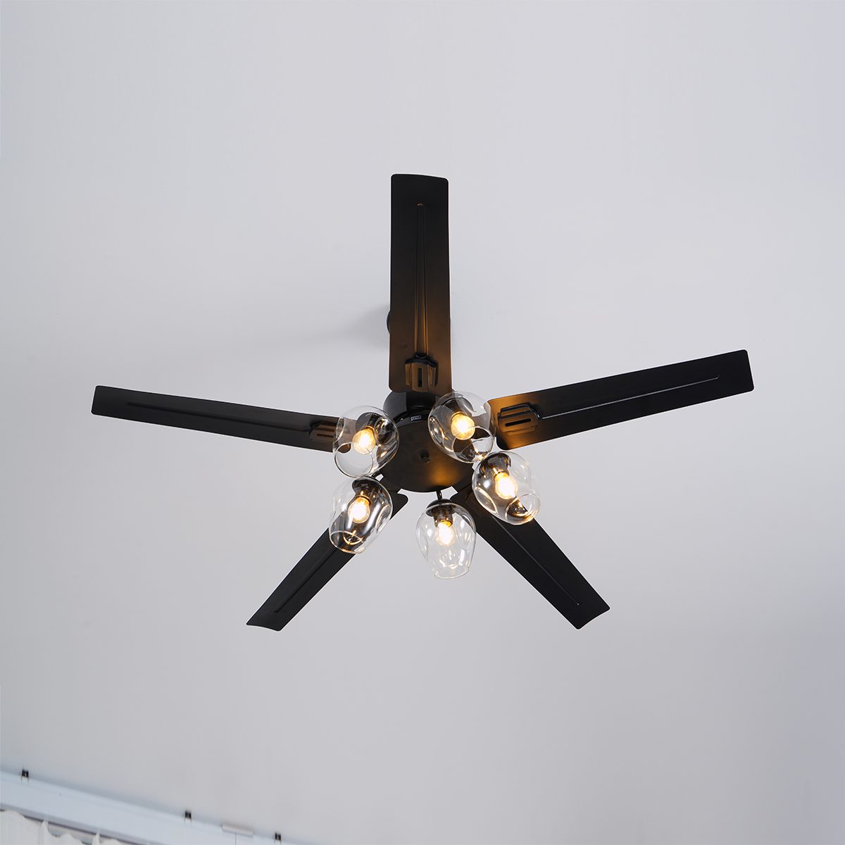 Black Vintage Ceiling Fan Light - Blowlighting