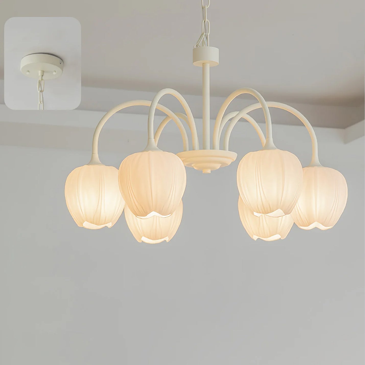 Tulip Matcha Chandelier - Blowlighting