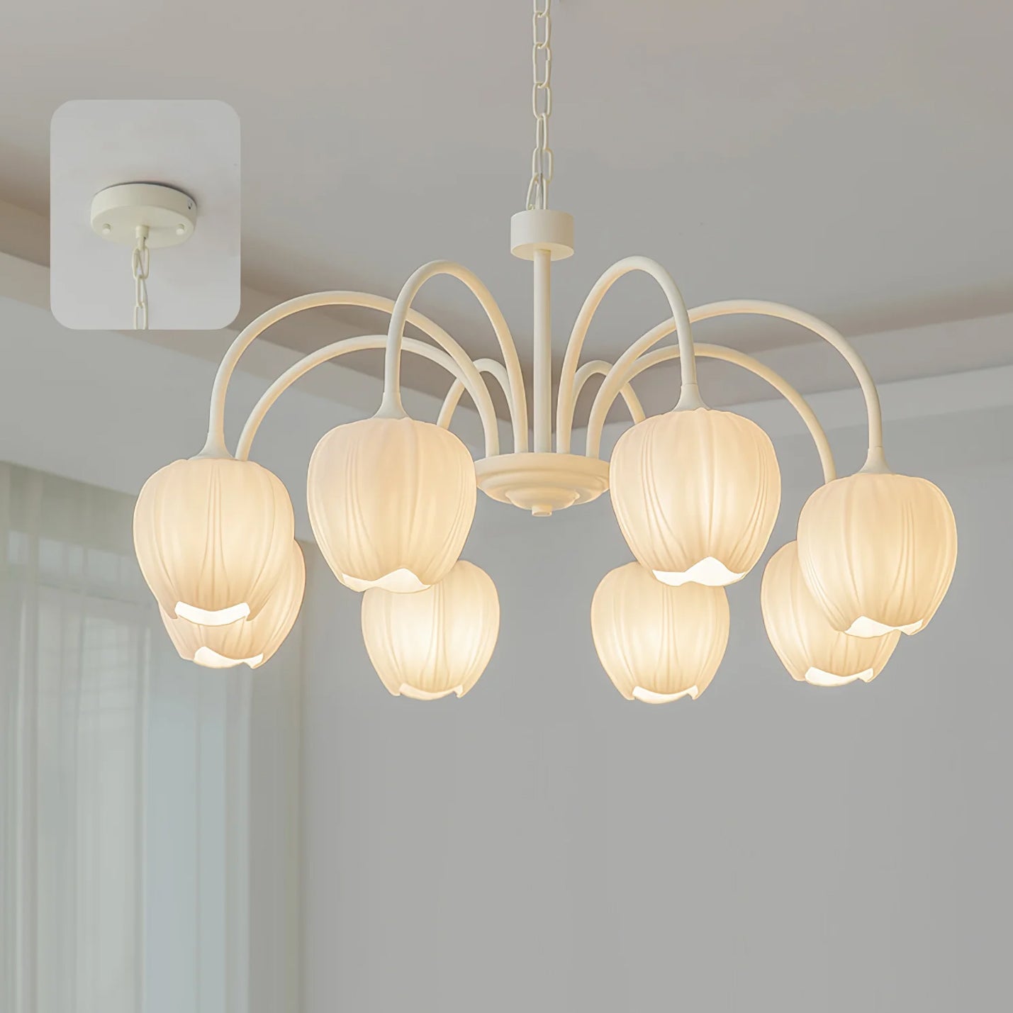 Tulip Matcha Chandelier - Blowlighting
