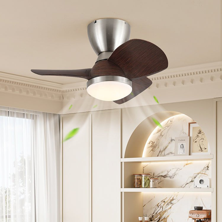 Elora Minimalist Brass Wood Ceiling Fan Light - Blowlighting