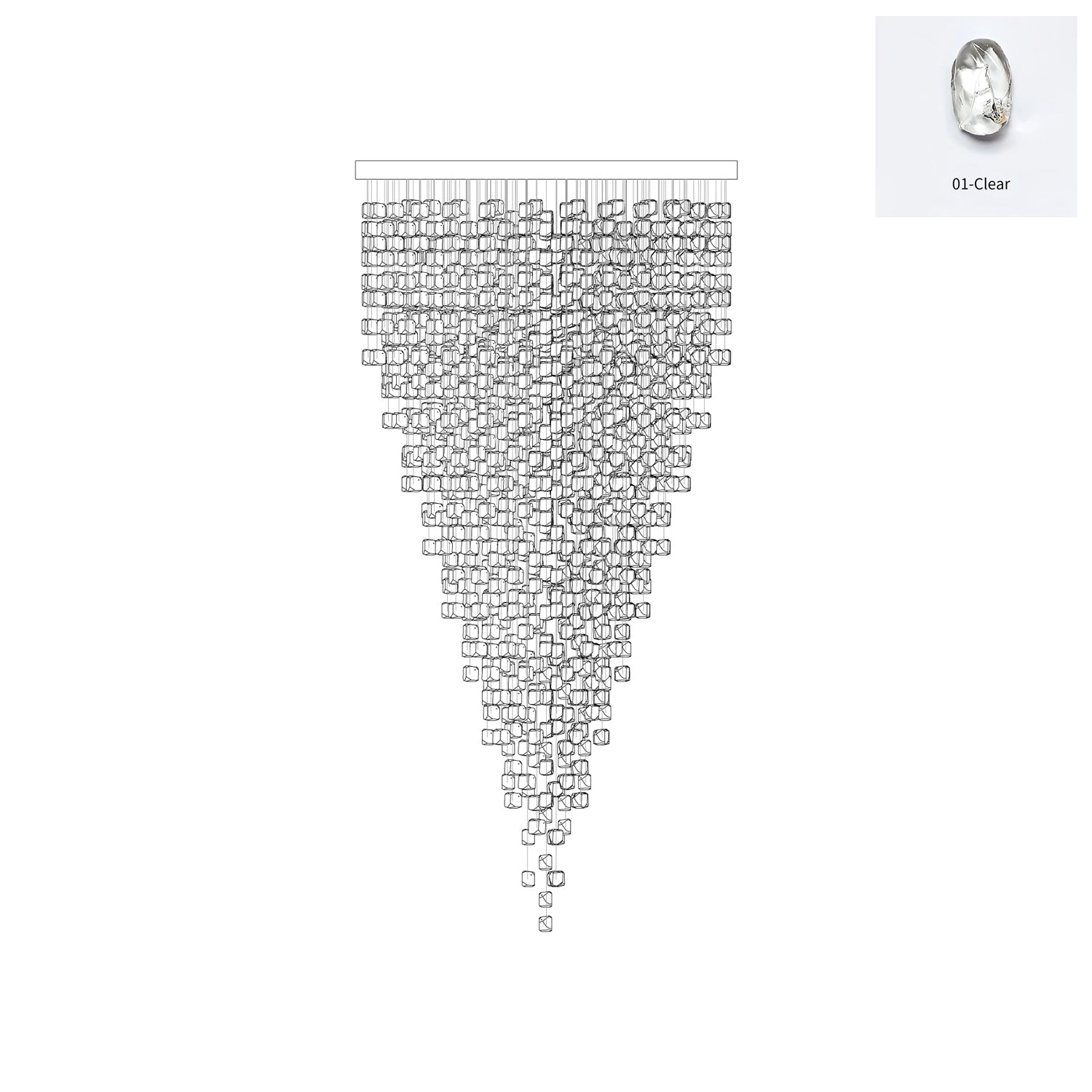 Veshaa Postmodern Luxury Stone Crystal Chandelier - Blowlighting