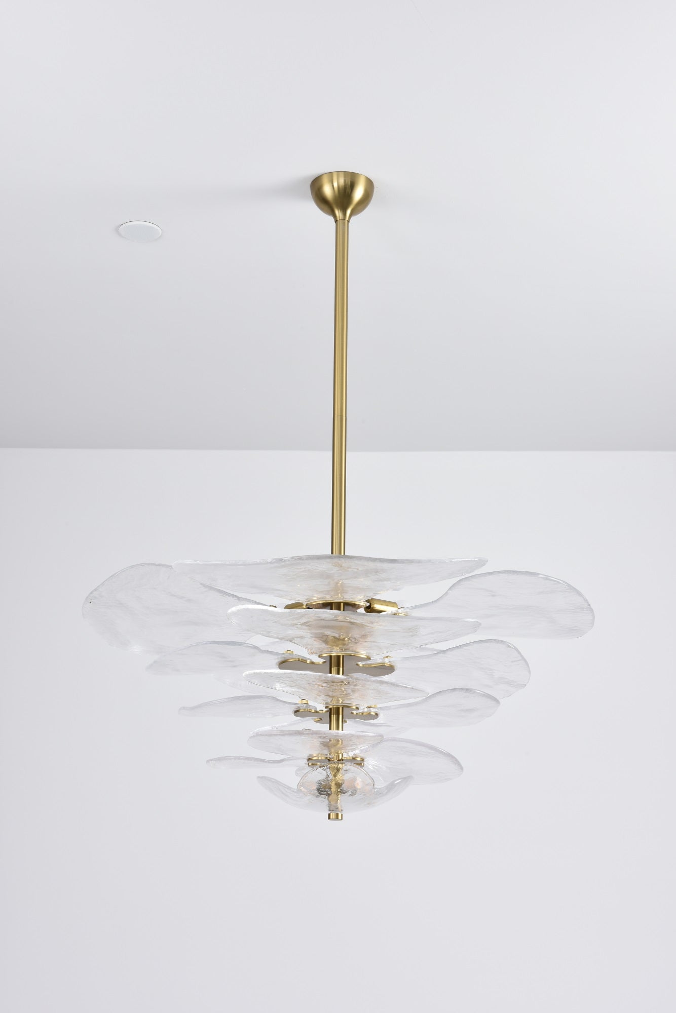 Aurora Chandelier Gold Murano Glass Petal Luxury - Blowlighting